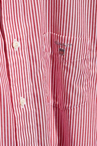 Red/White Gant Fine Stripe Shirt